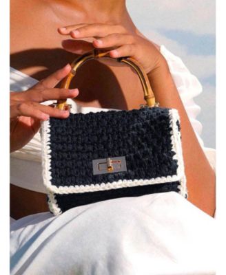 AIRMAIL Mini Crochet Handbag In White