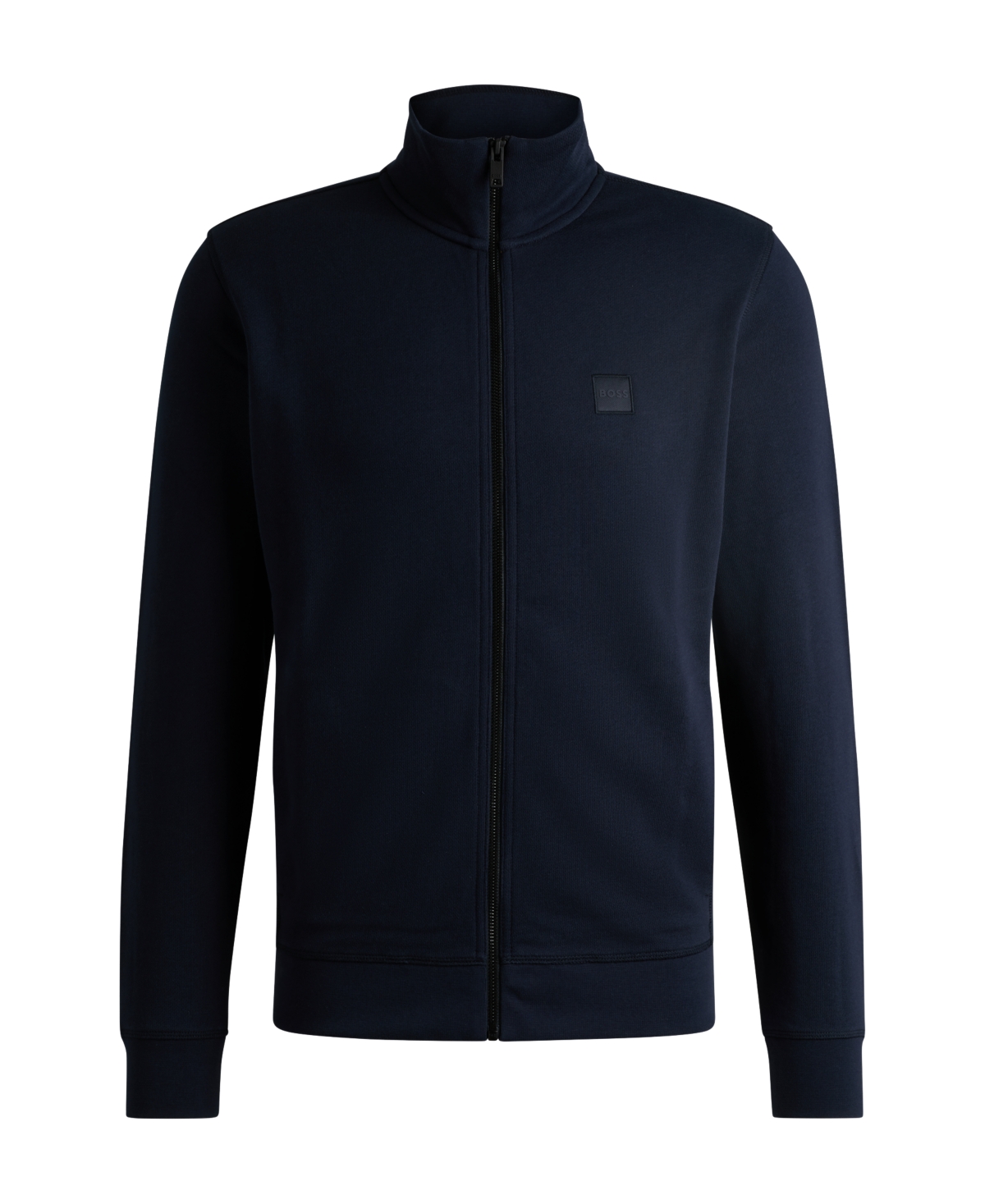Hugo Boss Boss By  Men's Logo Badge Zip-up Jacket In Dark Blue