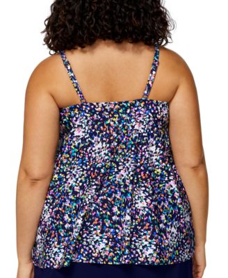 Plus Size Cape Town Draped Tankini Top
