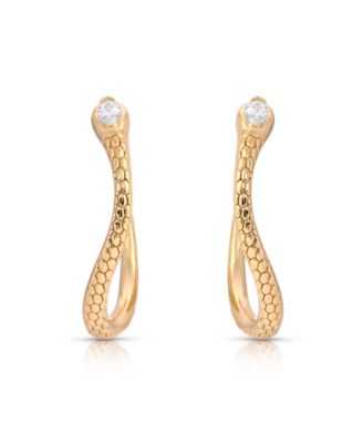 Serpentina Cubic Zirconia Hoop Earrings