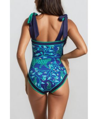 Women's Green Wonderland Reversible One-Piece Swimsuit