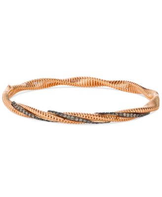 Le Vian - Chocolate Diamond Bangle Bracelet in 14k Rose & White Gold