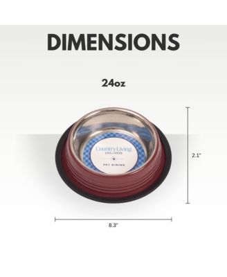 Set of 2 Ribbed Non-Slip Stainless Steel Pet Bowls – Durable and Safe Dog Bowls