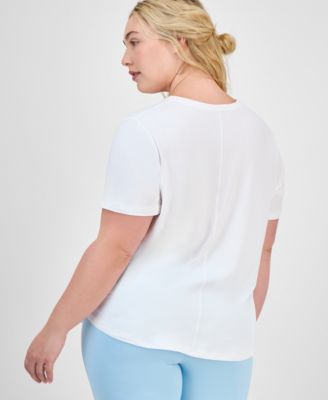 Plus Size Solid Essentials Active Tee, Created for Macy's
