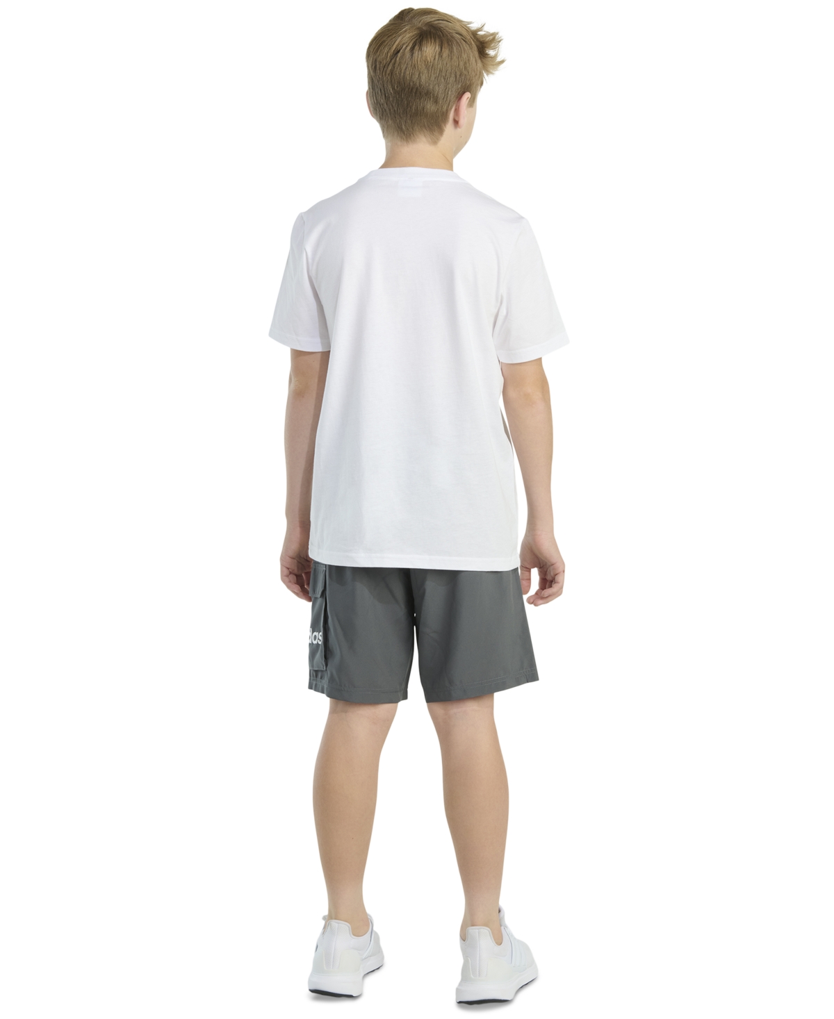 Adidas Originals Big Boys Short-sleeve T-shirt And Cargo Woven Shorts, 2 Piece Set