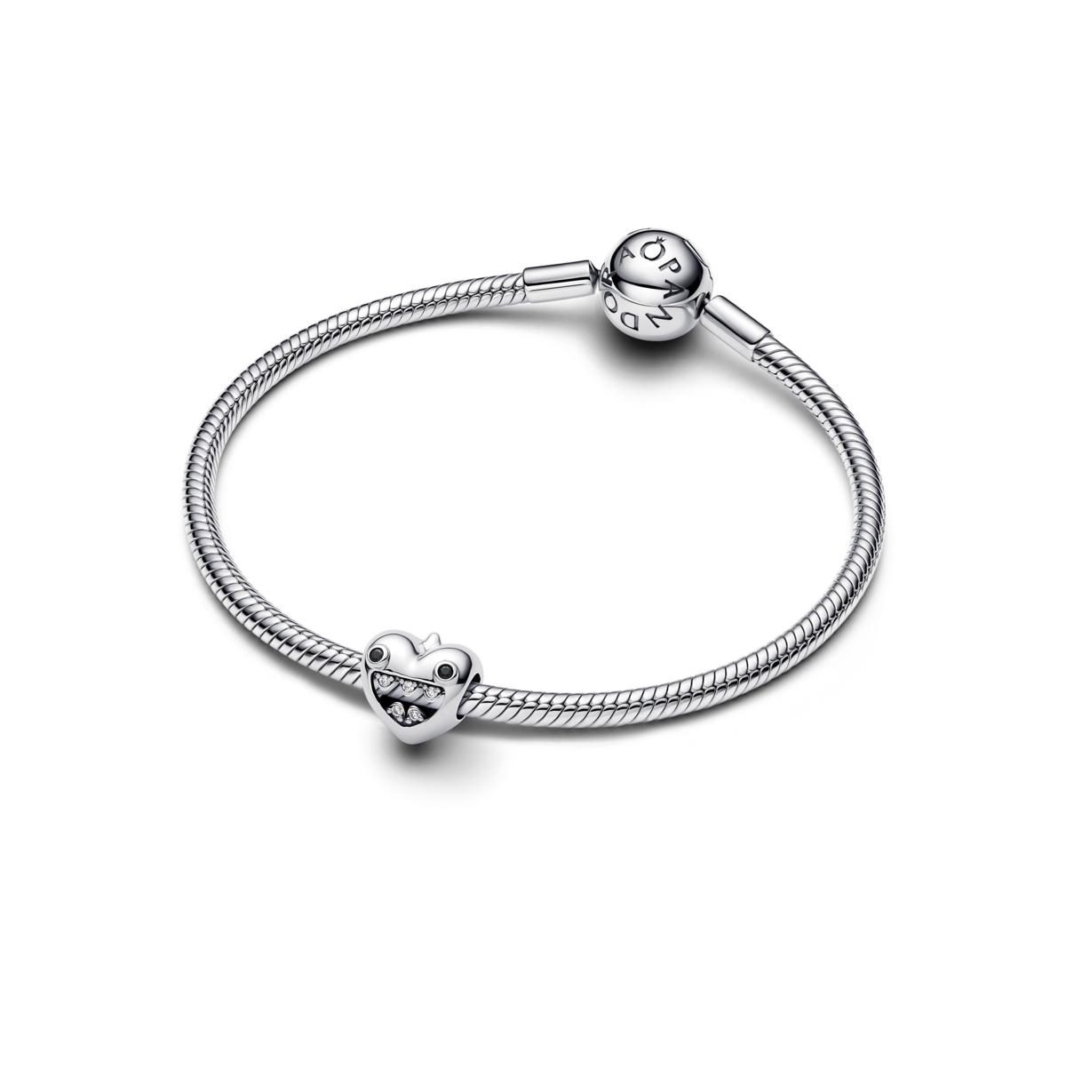Pandora Mom's Little Monsters Heart Sterling Silver Charms