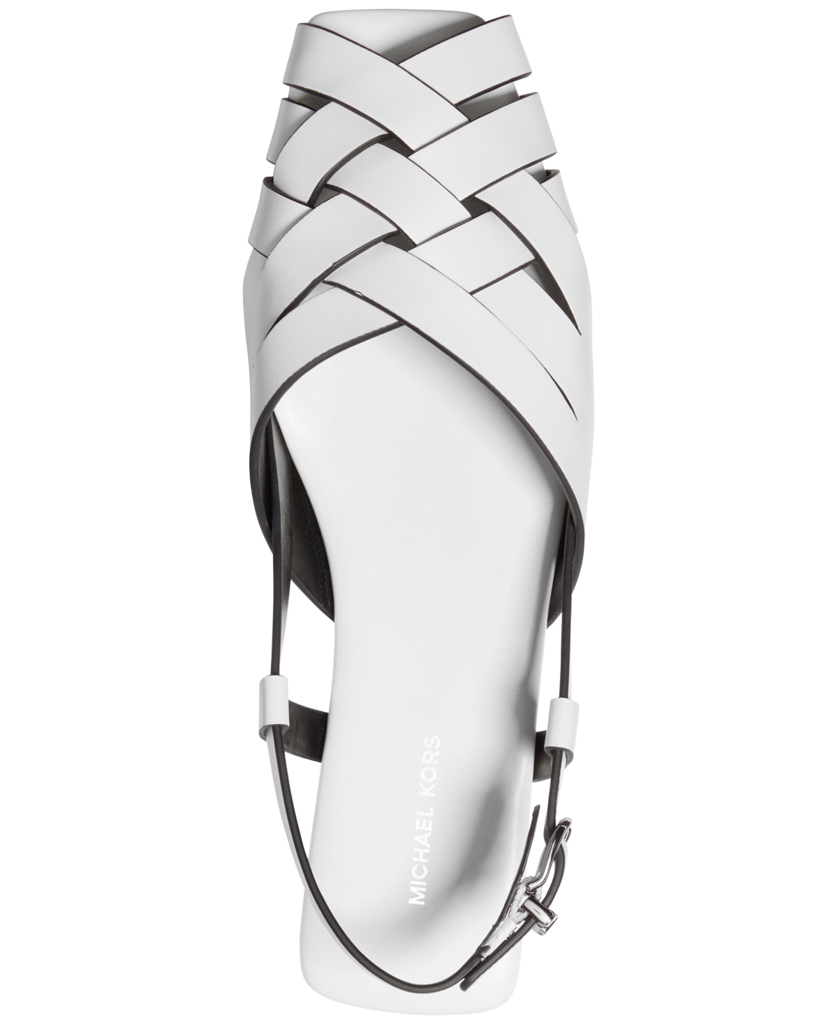 Michael Kors Irene Sling Flat In Optic White