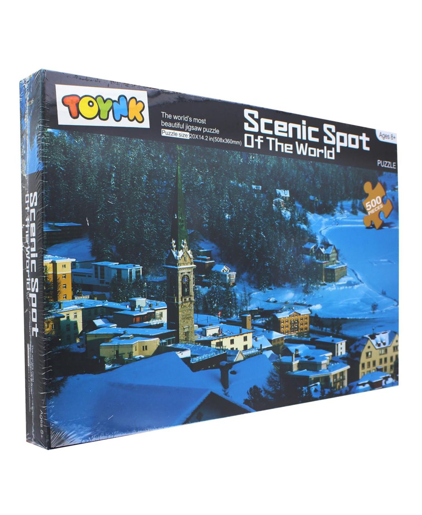Детский пазл Shantou South Toys Factory Scenic Spot of the World Snowy Town 500 Piece Jigsaw Puzzle — фото 2