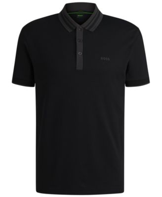 Men's Striped Collar Polo