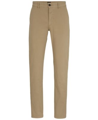 Men's Stretch-Cotton Satin Slim-Fit Chinos