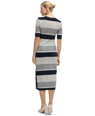 Women's Structured-Stripe Dress