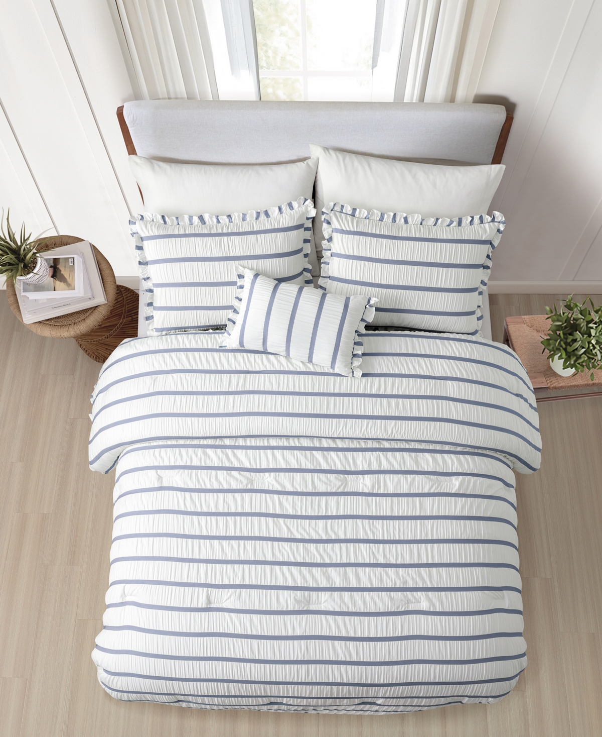 Sunham Splendid Kona Seersucker 4-pc. Comforter Sets