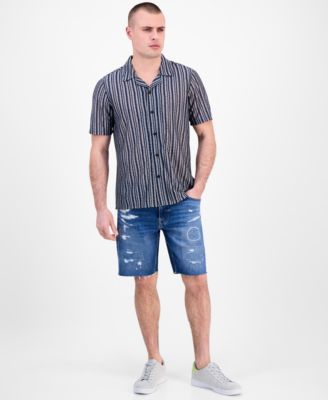 Men's Wyatt Short Sleeve Striped Button-Front Camp