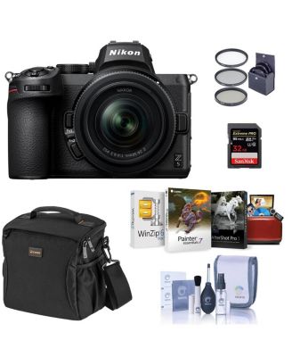 Z5 Full Frame Mirrorless Camera with 24-50mm Zoom Lens Bundle with 32GB SD Card, Bag, Corel Mac Software Kit and Accessories