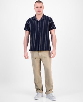 Men's Cooper Short Sleeve Striped Button-Front Shirt