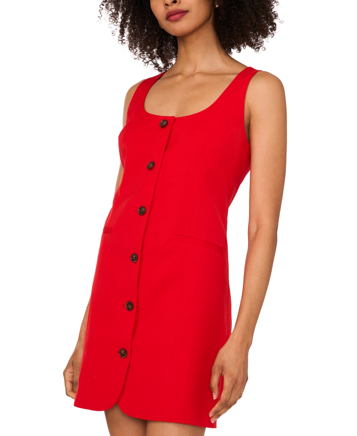 Women's Sleeveless Mini Dress - Goji Berry