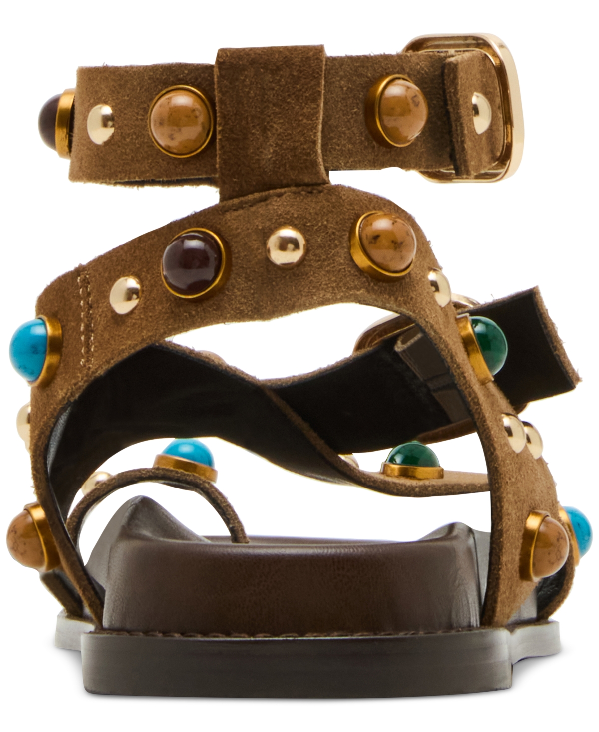 Steve Madden Women's Linear Embellished Strappy Footbed Sandals