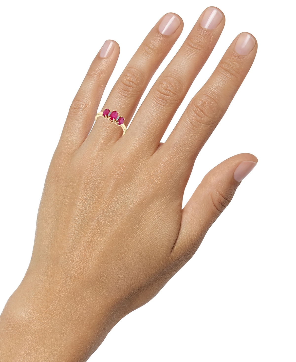 Macy's Ruby (1-1/3 Ct. T.w.) & Diamond Accent Ring In 14k Yellow Gold In Ruby