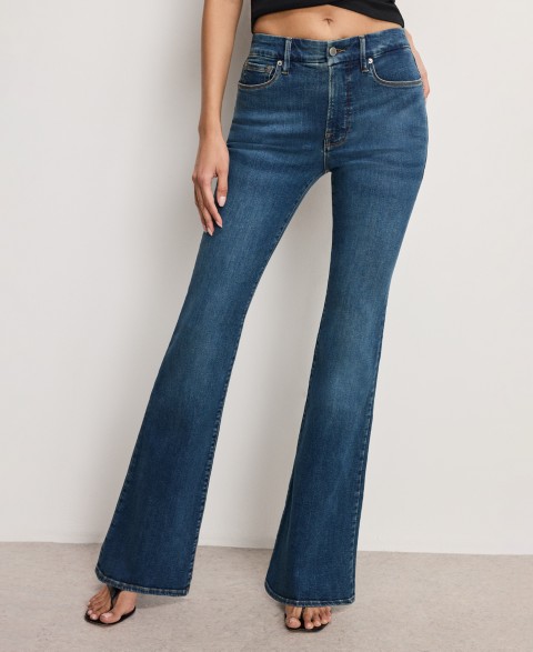 Женские джинсы Good American Women's Good Legs Flare Jeans, Regular & Plus Size