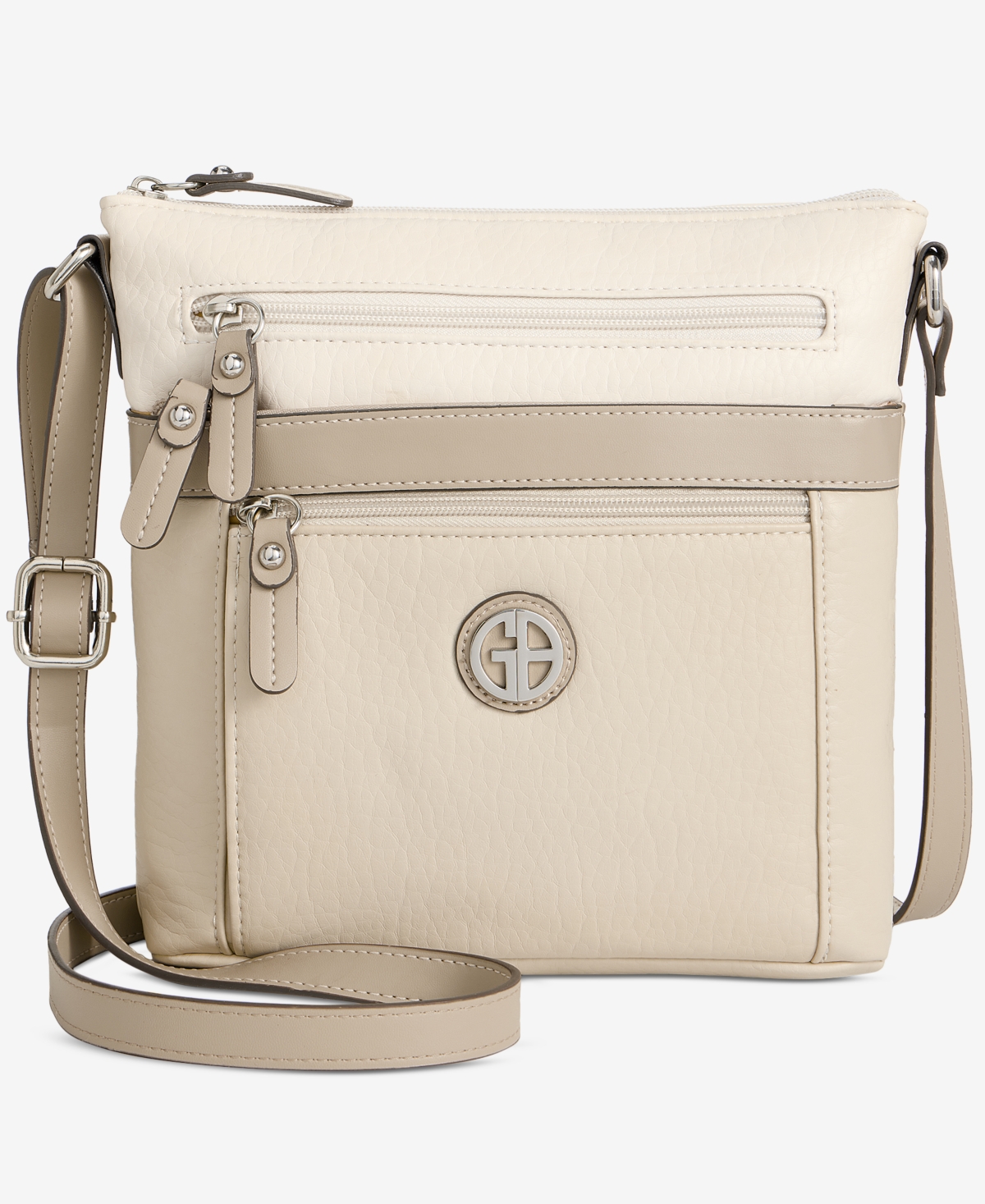 Colorblock Pebble Crossbody, Exclusively at Macy's - Papyrus/hu