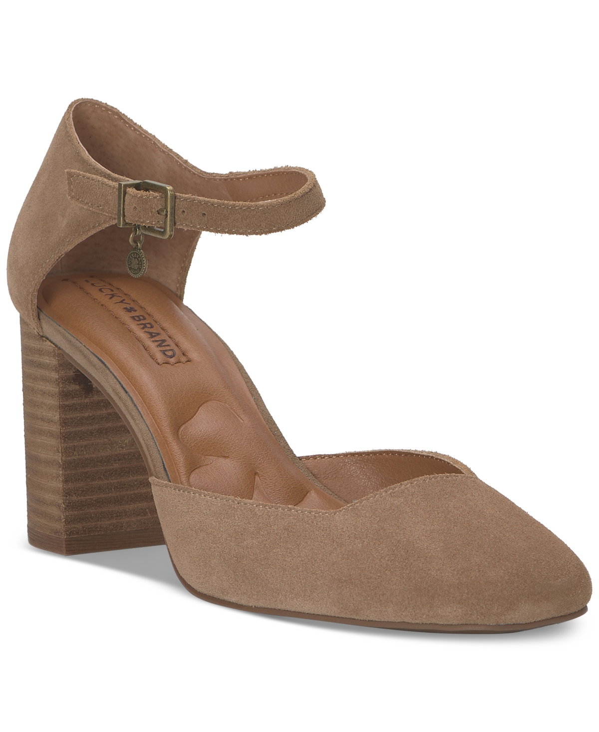 Lucky Brand Women's Kanira Square-toe Stacked Heel Pumps