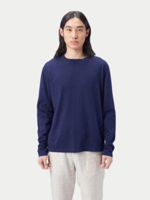 Men's Crewneck Cotton Silk Cashmere Blend Sweater