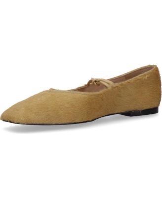 Sway Soft Beige Leather Ballet Flats