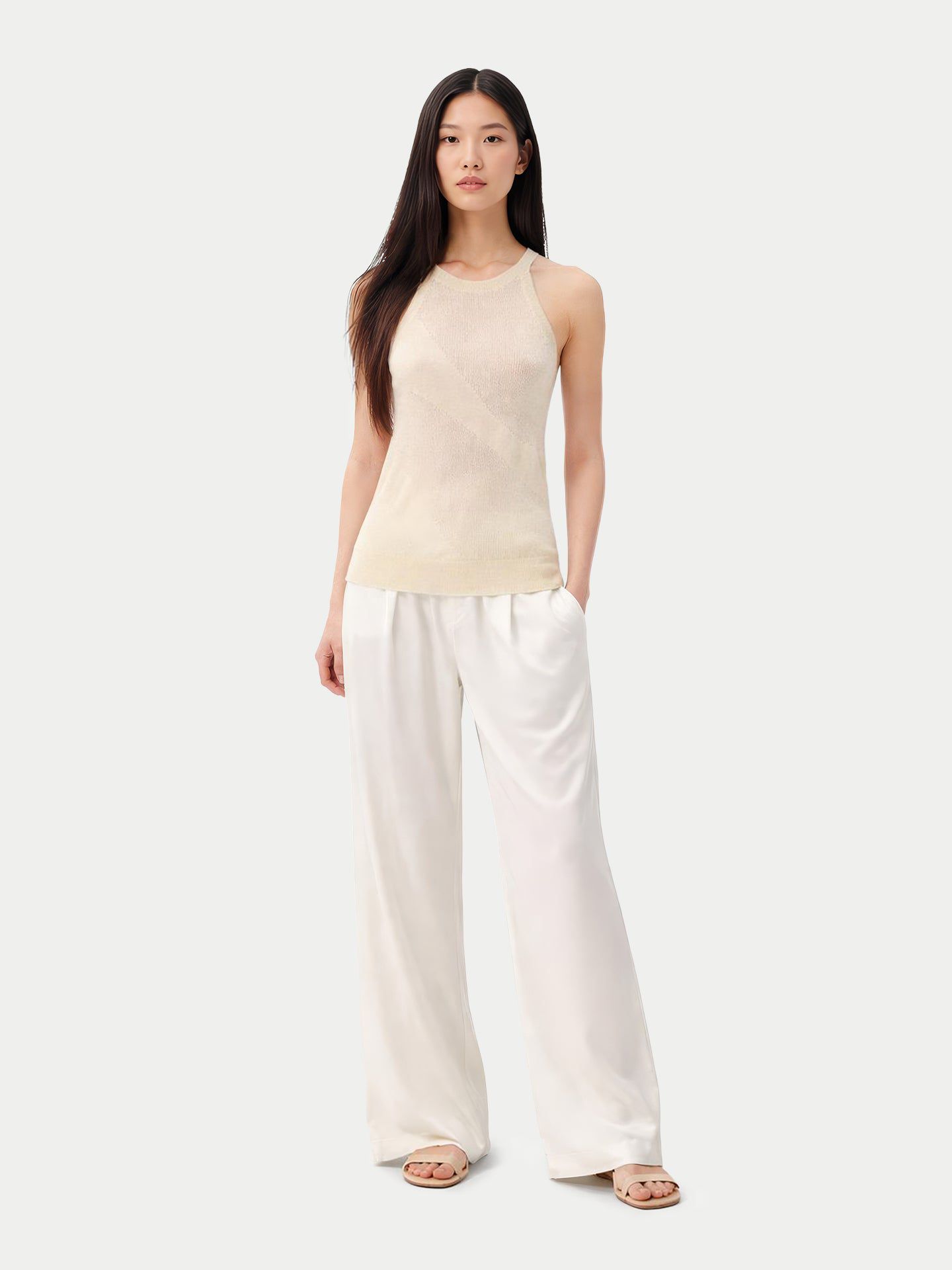Женский кашемировый топ Gobi Cashmere, цвет: Нейтральный серый — фото 4