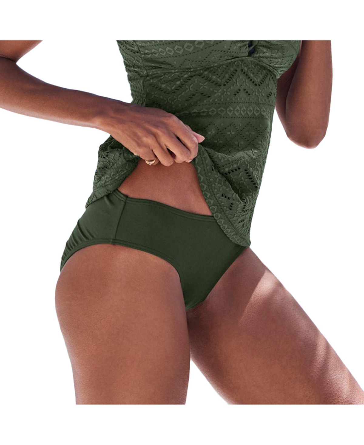 Women's Classic Bikini Swimsuit Bottom - Olive