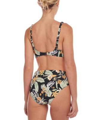 Women's Tropical Print Underwire Bikini Swimsuit Top Bra Sizing
