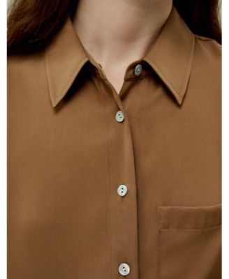 Women's Half-Placket Short Sleeve Button Up Shirt