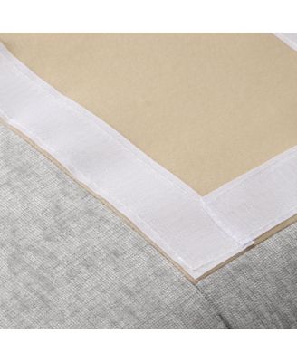 Modern Upholstered Chenille Armless Dining Chairs With Casters