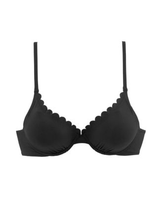 Women's Scalloped Underwire Bikini Swimsuit Top Bra Sizing
