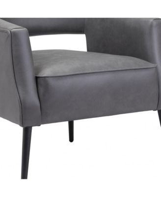 Faux Leather and Gold Armchair for Stylish Living Room or Office Decor