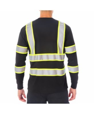 Men's Long Sleeve High-Visibility Reflective Safety Tee