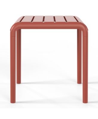 Plastic Modern Outdoor Patio Accent Side Tables Set of 2