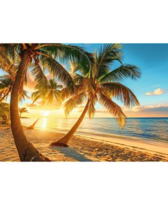 Red 1000 Piece Puzzle - Sunset Tropical Beach