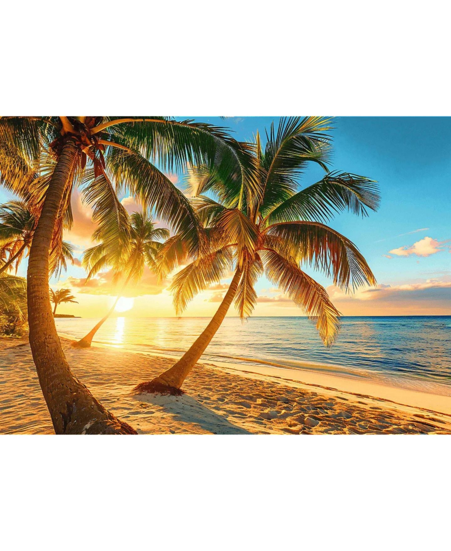 Детский пазл Trefl Red 1000 Piece Puzzle - Sunset Tropical Beach, цвет: Разноцветный — фото 2