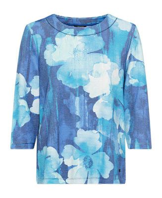 Women's Floral Rib Knit Jersey Top