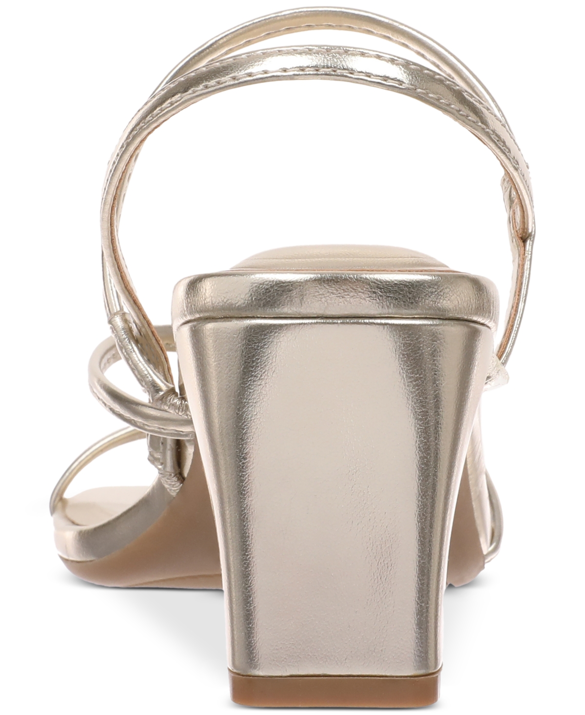 On 34th Women's Cloverr Strappy Block-heel Sandals, Created For Macy's In Gold