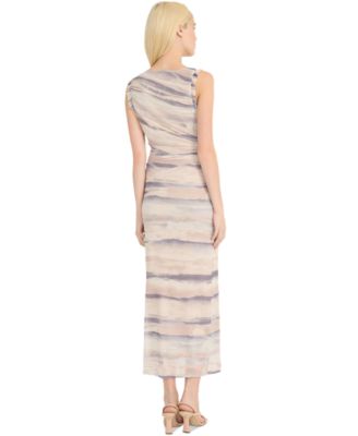 Women's Boat-Neck Sleeveless Bodycon Dress