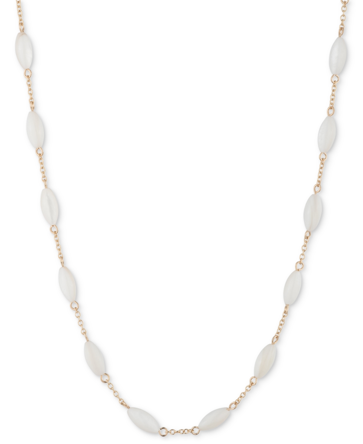 Shop Ralph Lauren Gold-tone Mother-of-pearl Station Collar Necklace, 16" + 3" Extender