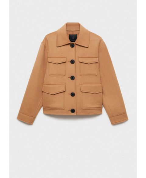 Женские куртки MANGO Women's Pockets Detail Wool-Blend Jacket