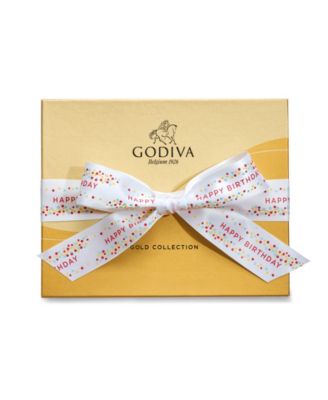 Assorted Milk Chocolate Gift Box with Happy Birthday Ribbon, 18 Pieces