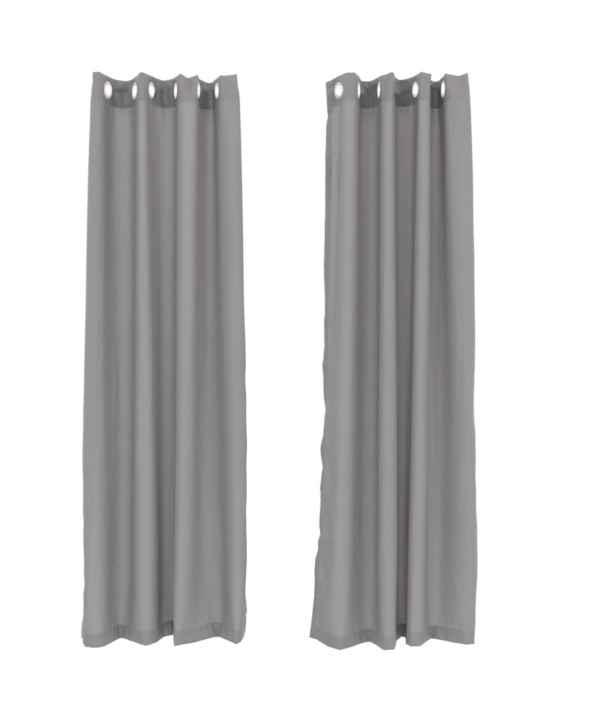 52-Inch x 84-Inch Light-Filtering Outdoor Curtain Panels -Water-Resistant - Gray - Set of 2 - Gray