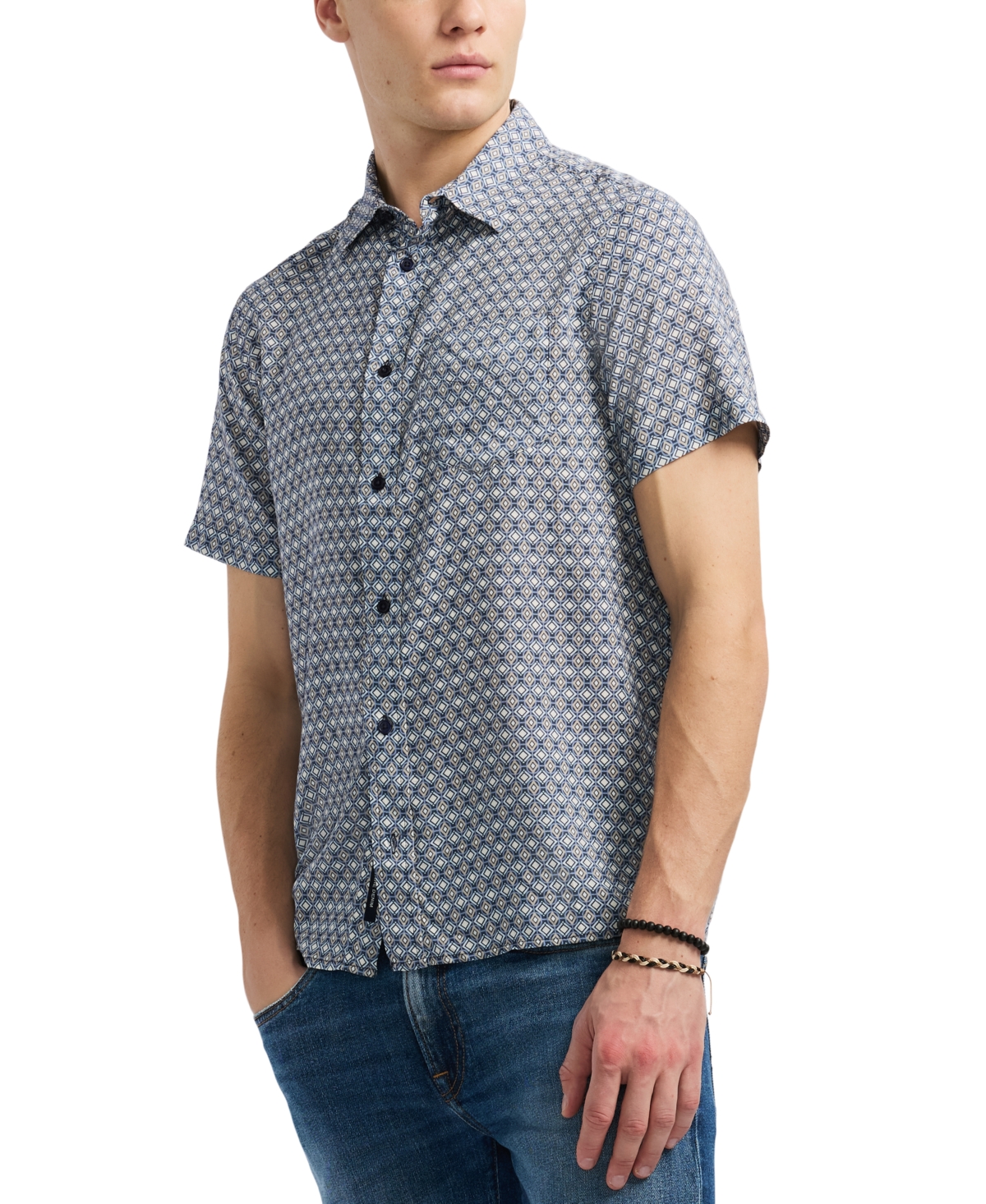 Buffalo David Bitton Men's Sirilo Geo-pattern Shirt