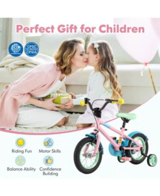 12-Inch Kids Bike with Adjustable Handlebar and Saddle, Lightweight Desig