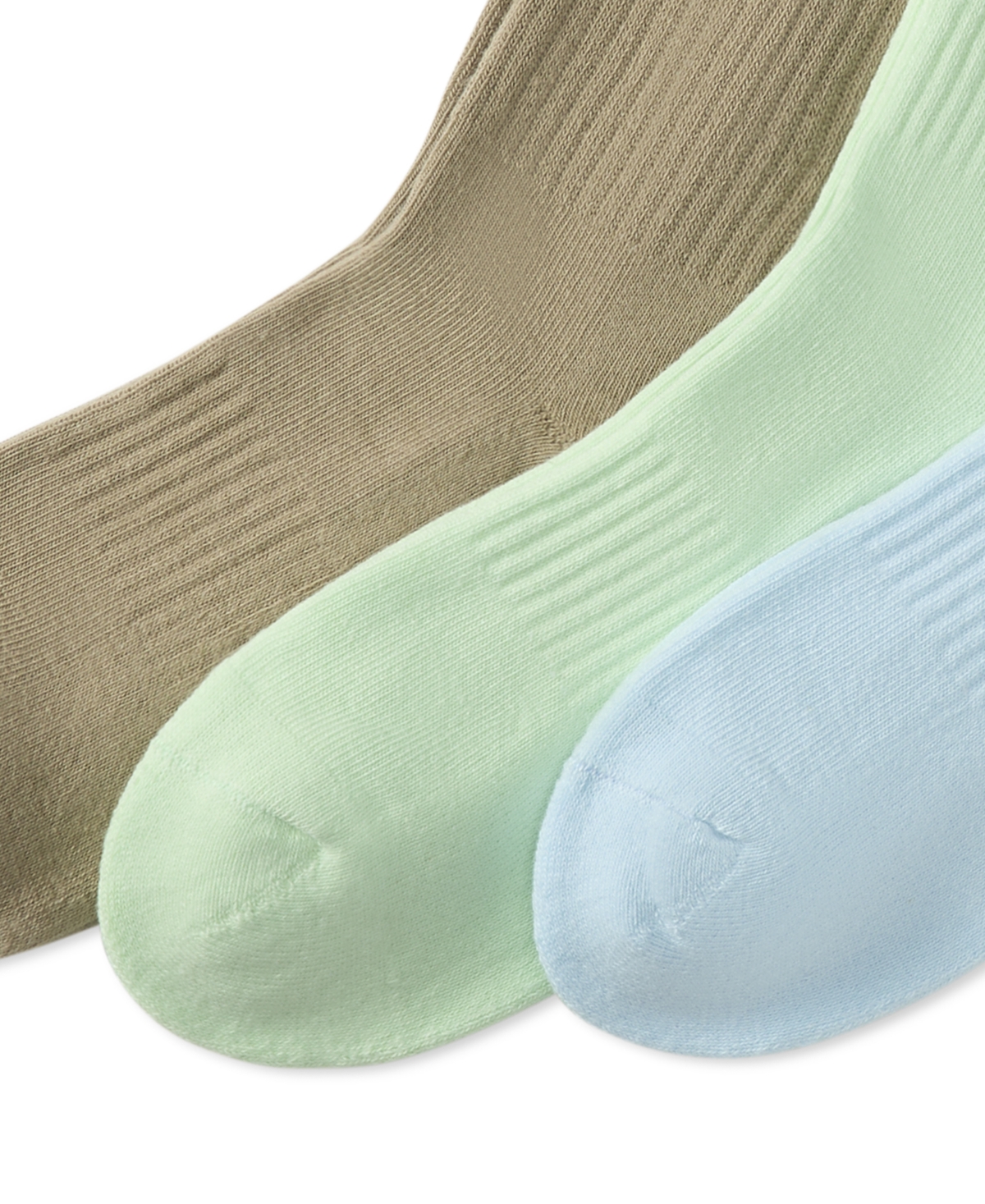 Polo Ralph Lauren Assorted 3-pack Washed Cotton Blend Crew Socks In Multi