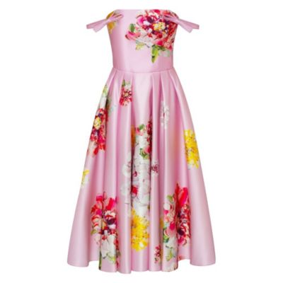 Women's Tea-length floral dress