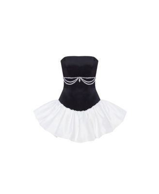 Women's Swan-like mini corset dress